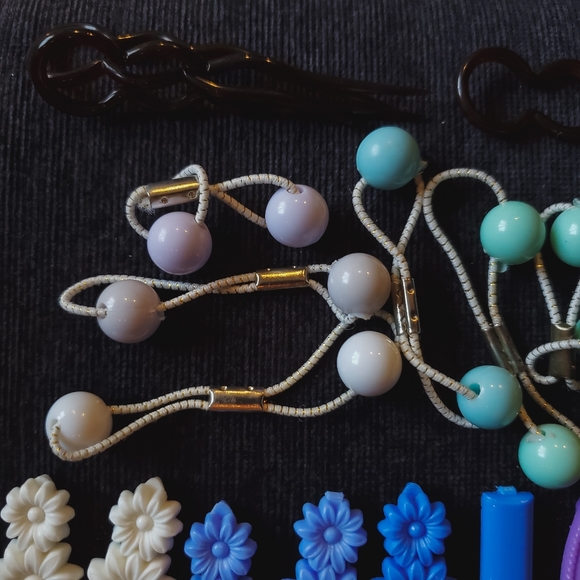 🌼 Cute Vintage 90s Assorted Hair Clips Hair Ties - Picture 6 of 6